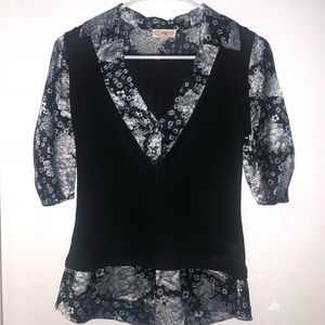 Multi layer sweater top